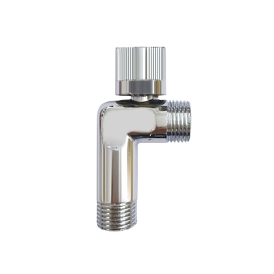 Promoción Conector de baño de baño de latón cromado 1/2 válvula de ángulo