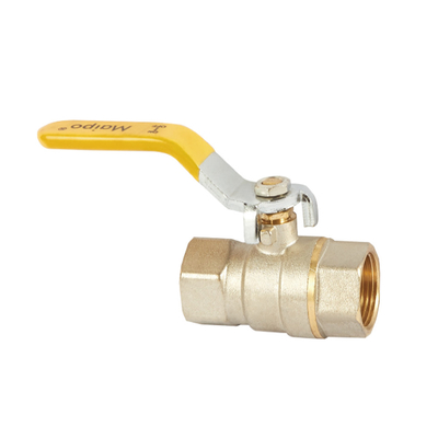 1/2 &quot;pulgada - 4&quot; pulgadas de puerto completo válvula de bolas de latón para agua aceite y gas con mango de plástico amarillo