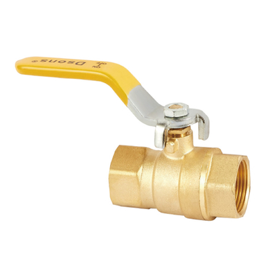 1/2 &quot;pulgada - 4&quot; pulgadas de puerto completo válvula de bolas de latón para agua aceite y gas con mango de plástico amarillo