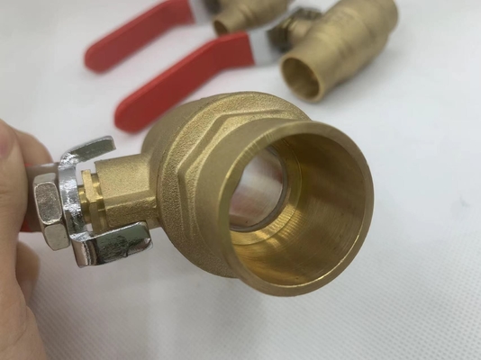válvula de bolas motorizada de fundición de latón de fábrica de yuhuan con control manual