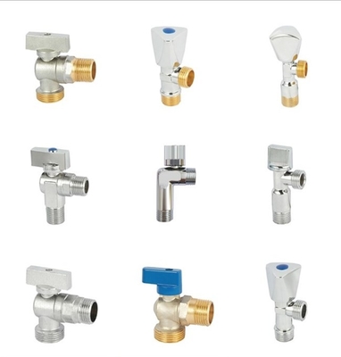 Fittings baratos para el baño buen pulido 1/2 válvula de ángulo yiwu