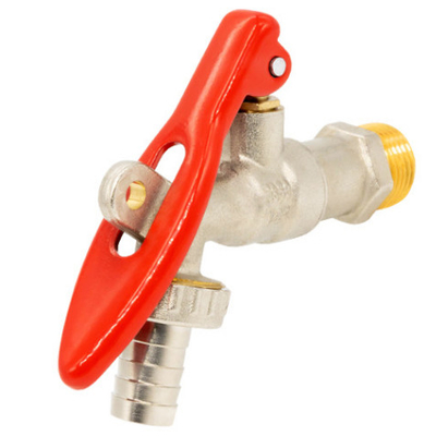 Lavadora bibcock con llave de agua rápida boquilla 1/2 refrigeración única grifo de cobre completo