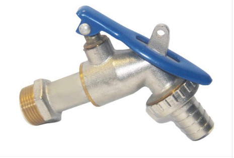 Lavadora bibcock con llave de agua rápida boquilla 1/2 refrigeración única grifo de cobre completo
