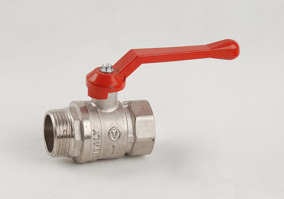 Válvula bloqueable de cobre amarillo de aluminio de la vávula de bola de la agua caliente de la manija del ODM del OEM