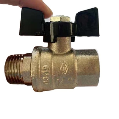 vávula de bola del cobre de la vávula de bola de la manija de la mariposa 1/2inch Dn15-Dn50 para el gas