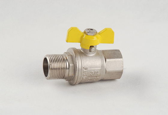 Pulgada del ODM OBM el 1/2 del OEM - temperatura normal roscada de cobre amarillo de la vávula de bola de 4 pulgadas