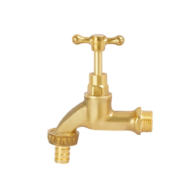 El 1/2 &quot; X 3/4&quot; grifo de agua de cobre amarillo de la válvula del grifo del hilo largo para el lavabo