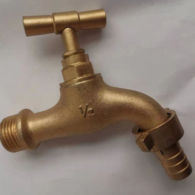 Prueba de cobre amarillo bloqueada de la salida de la válvula del grifo 1/2inch del arreglo para requisitos particulares