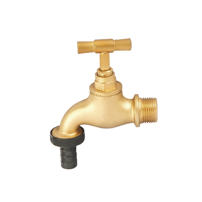 Prueba de cobre amarillo bloqueada de la salida de la válvula del grifo 1/2inch del arreglo para requisitos particulares