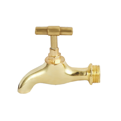 Prueba de cobre amarillo bloqueada de la salida de la válvula del grifo 1/2inch del arreglo para requisitos particulares