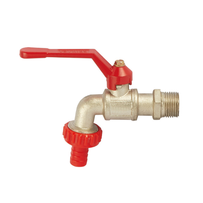OEM el 1/2 válvula de cobre amarillo del grifo de 3/4 pulgada con la manija plástica 2 años de garantía