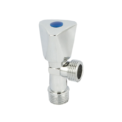Válvula de ángulo de cobre amarillo del cuarto de baño el 1/2 para el agua 300000 veces en de la resistencia del desgaste