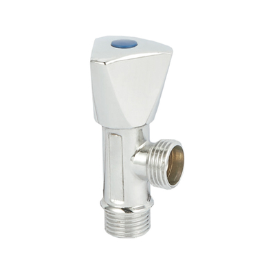 Válvula de ángulo de cobre amarillo antiusura 3/8inch por tiempo de la larga vida de la boca del agua de retrete