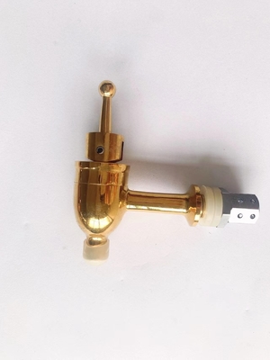 Válvula de ángulo de cobre amarillo manual del OEM 1/2inch con la manija de la aleación del cinc