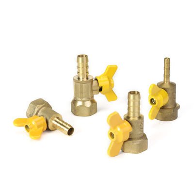 Erosión de cobre amarillo elegante de la válvula del escape del gas de agua de Wifi Zigbee de la manilla en forma de T de la válvula de gas de Tuya resistente