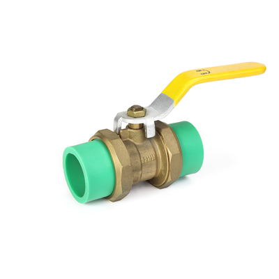 Válvula de gas de cobre amarillo 42m m del manual adaptable del tamaño con la manija de aluminio