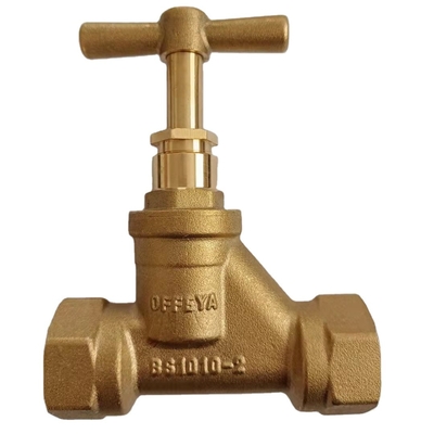 lleve la válvula de parada del cobre de la válvula de parada del abastecimiento de agua de la resistencia 1/2inch