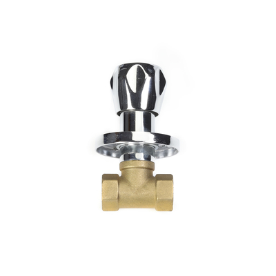 Galjanoplastia de pulido 3/4&quot; manual de cobre amarillo de la válvula de parada para el sistema de fontanería