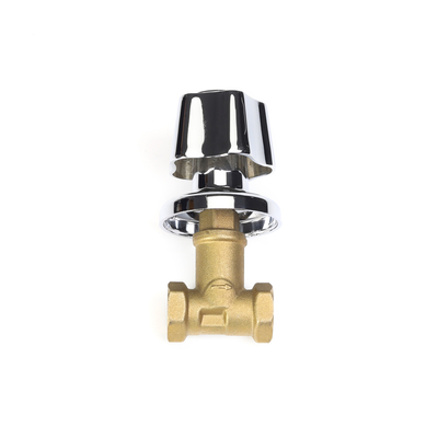 Galjanoplastia de pulido 3/4&quot; manual de cobre amarillo de la válvula de parada para el sistema de fontanería