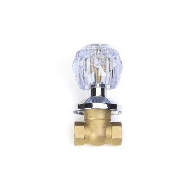 Galjanoplastia de pulido 3/4&quot; manual de cobre amarillo de la válvula de parada para el sistema de fontanería