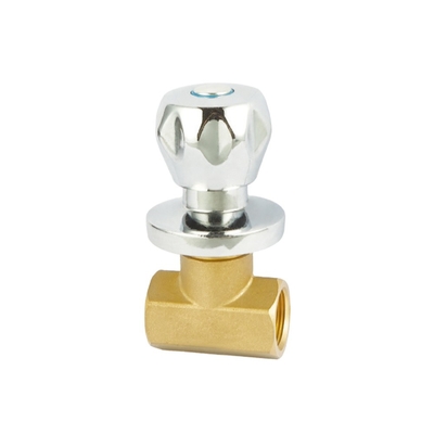 El 1/2” la válvula de parada de cobre amarillo del ángulo de la vuelta de X 3/8&quot; 1/4 DN20-NPT roscó