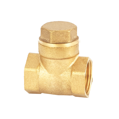 Válvula de control de cobre amarillo roscada femenina de oscilación del manual válvula de control de oscilación de 3 pulgadas