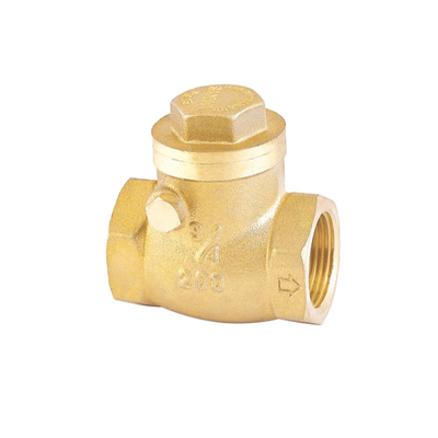Válvula de control de cobre amarillo roscada femenina de oscilación del manual válvula de control de oscilación de 3 pulgadas