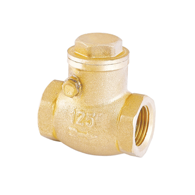 Válvula de control de cobre amarillo roscada femenina de oscilación del manual válvula de control de oscilación de 3 pulgadas