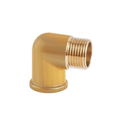 Codo de cobre amarillo de cobre amarillo de 90 grados de las instalaciones de tuberías del ODM OBM del OEM 3 años de garantía