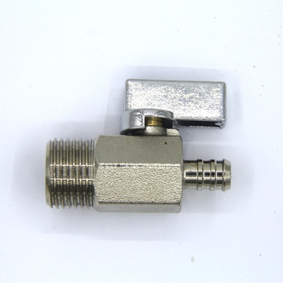 Mini Pequeña aleación de zinc 1/2 válvula de bolas de latón Polido electroplacado de tubería de agua accesorios conjuntos