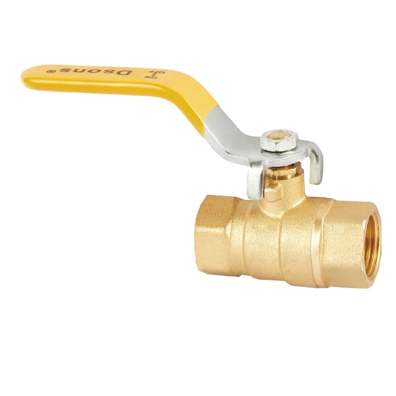 1/2Inch - vávula de bola de cobre amarillo portuaria llena 4Inch para la manija plástica amarilla del gas de aceite