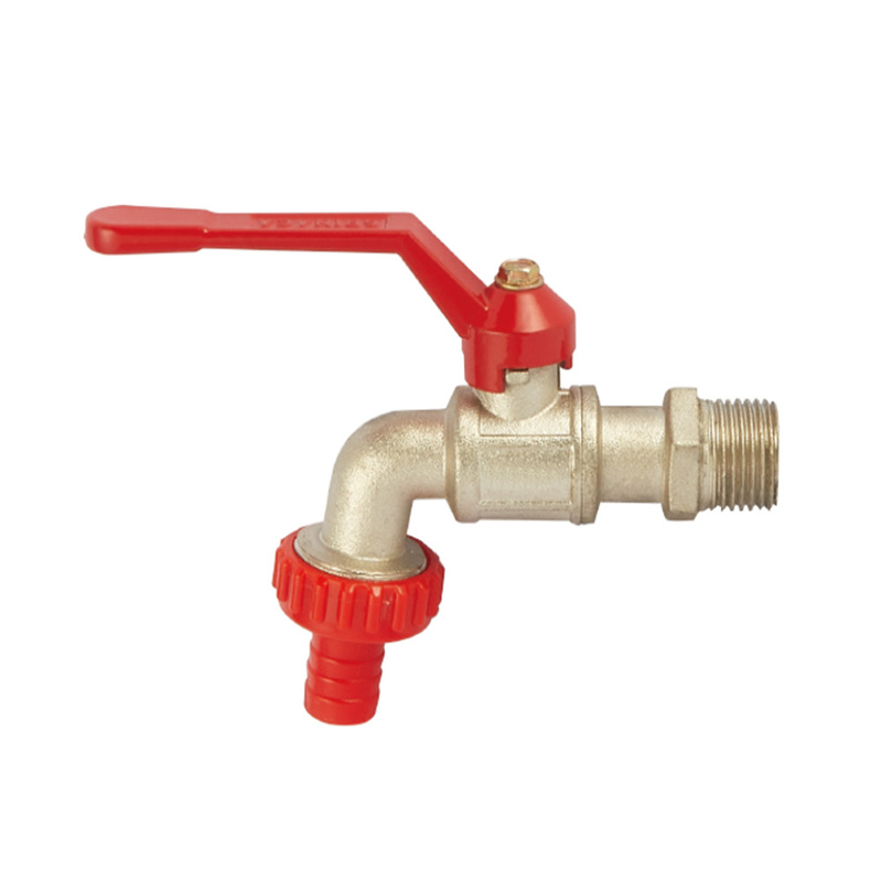 OEM el 1/2 válvula de cobre amarillo del grifo de 3/4 pulgada con la manija plástica 2 años de garantía