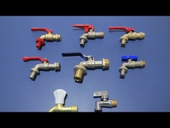 El 1/2 manija plástica del grifo de cobre amarillo de la manguera del babero de la manguera de jardín de 3/4 pulgada